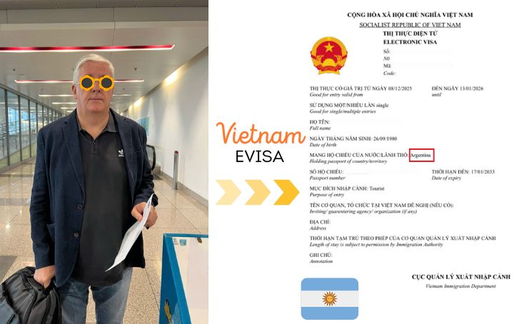 Vietnam evisa for Argentina